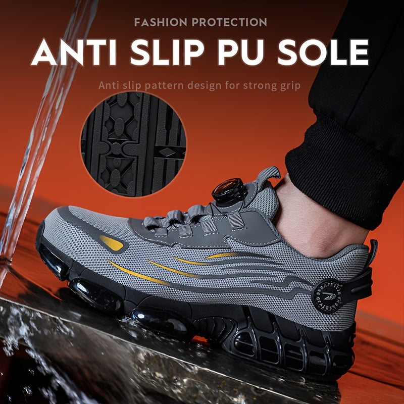 Breathable Safety Shoes with Anti-Crush Puncture Protection for Work and Casual Use