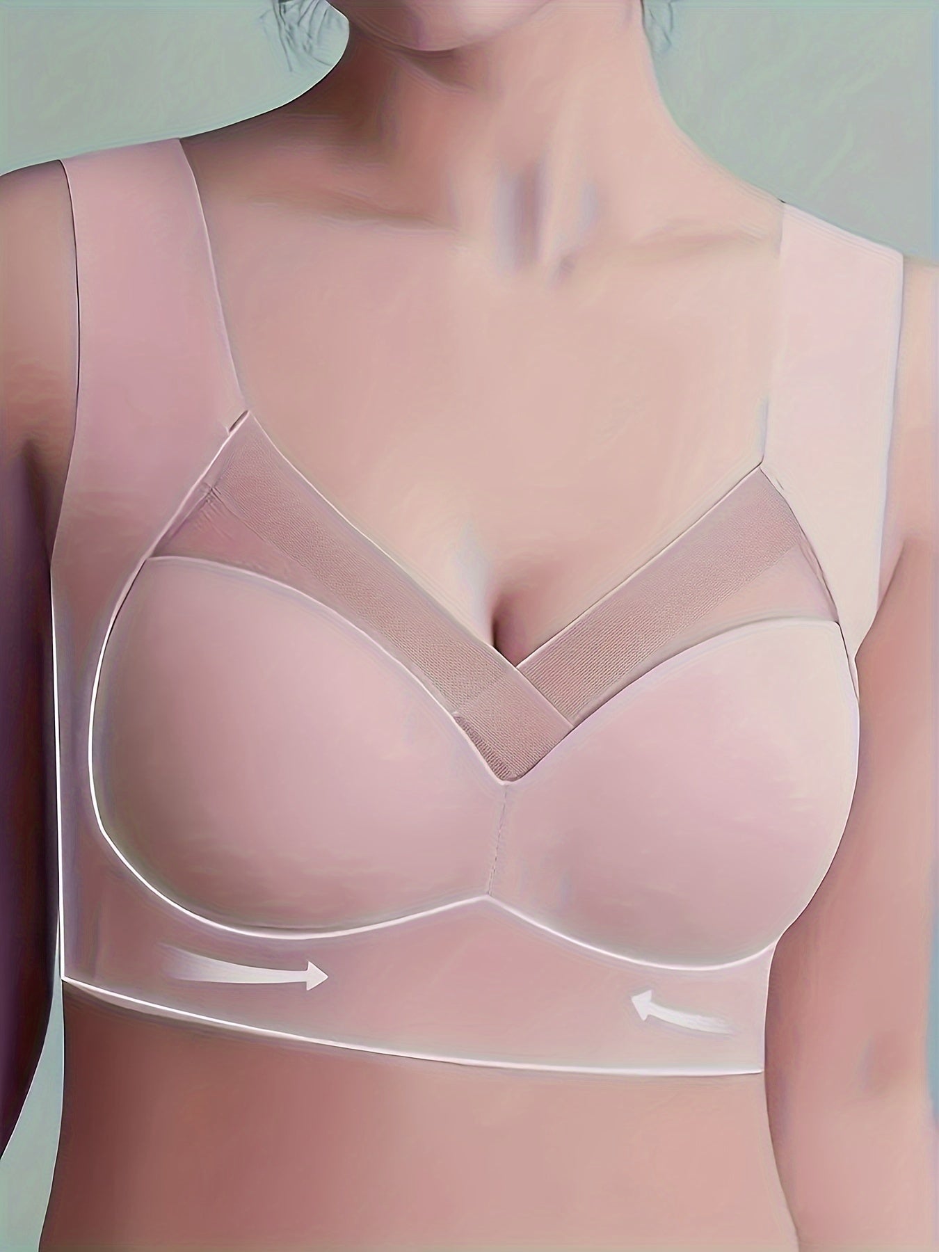 Women's Wireless Push Up Bra High Contrast Comfortable Lingerie