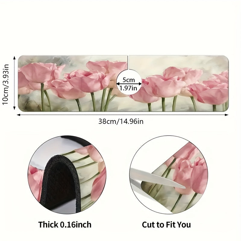 Floral Diatomaceous Earth Faucet Mat Non-Slip Absorbent for Kitchen Bathroom Counter