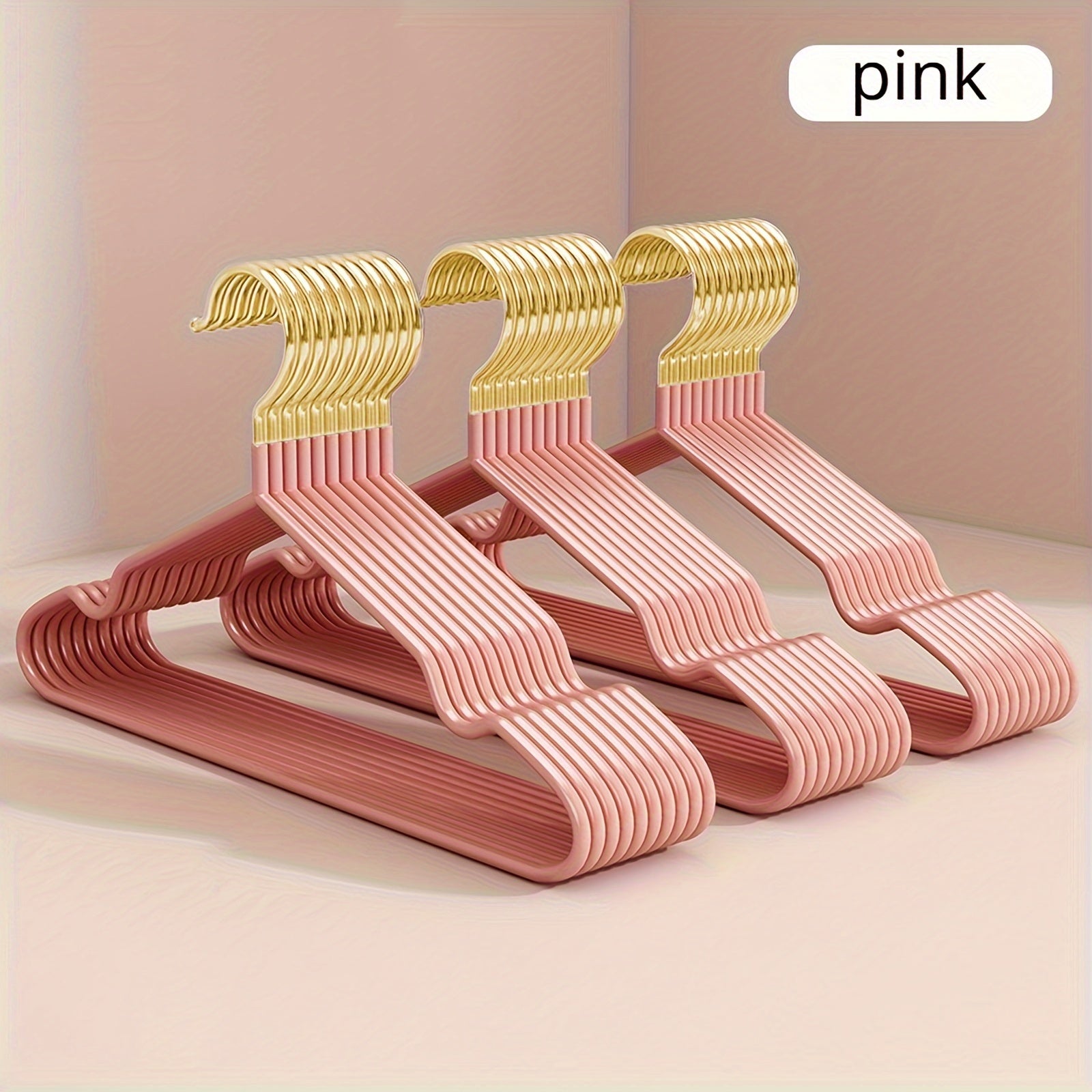 Juego de 60/30/10 perchas de metal para ropa para organización del armario