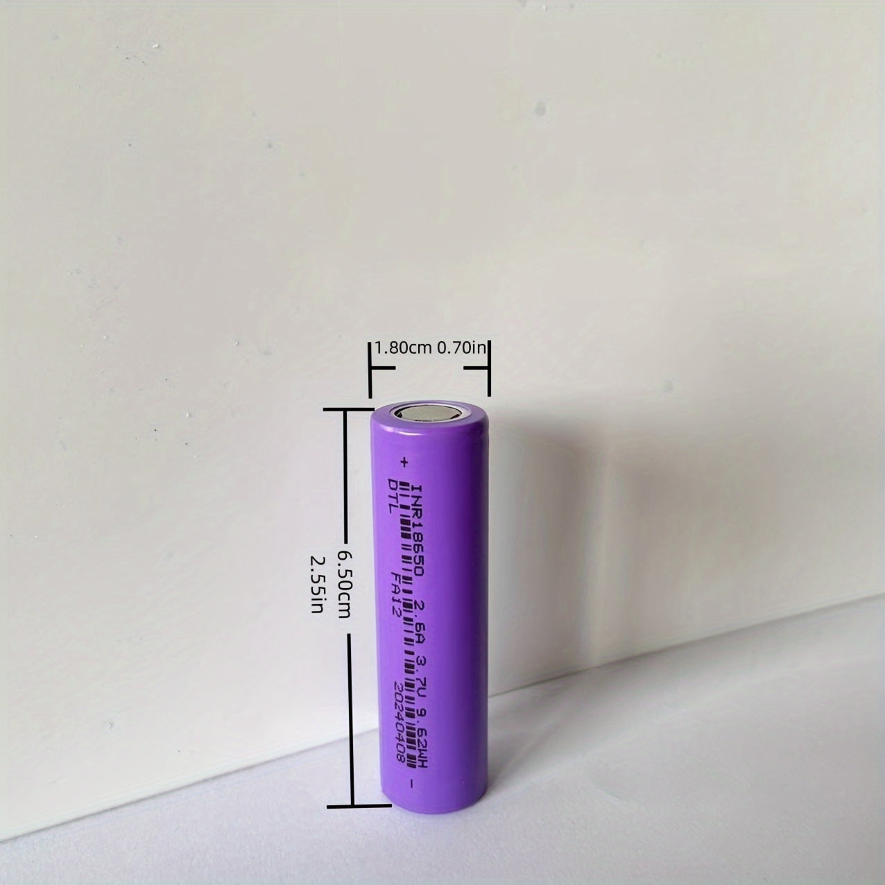 Rechargeable 18650 Lithium Battery 2600mAh Flat Head Long Lasting Power