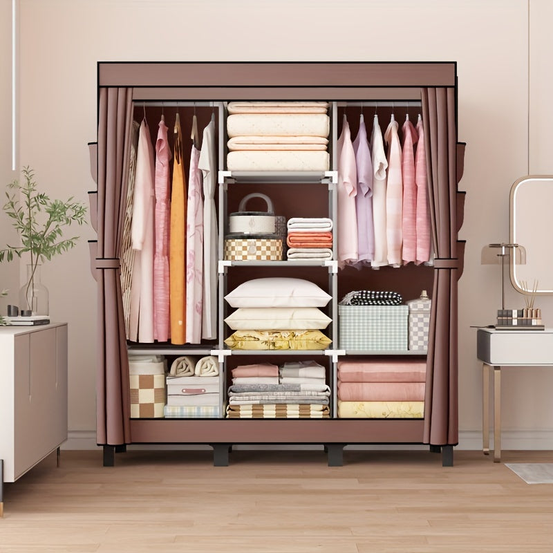 Qora mato shkaf, yon choʻntaklar bilan, 1m3 saqlash tashkilotchisi