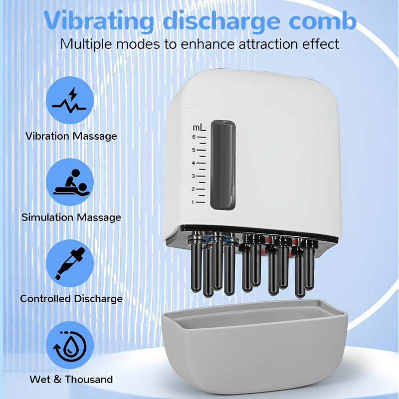 USB qayta to'ldiriladigan bosh massaj cho'pi bilan vibratsiya harakati va moy qo'llash uchun - soch o'sishini, dam olishni va bosh terisini stimulyatsiya qilishni yaxshilaydi, bir nechta rejimlar va nazorat qilinadigan chiqish bilan, ideal uchun