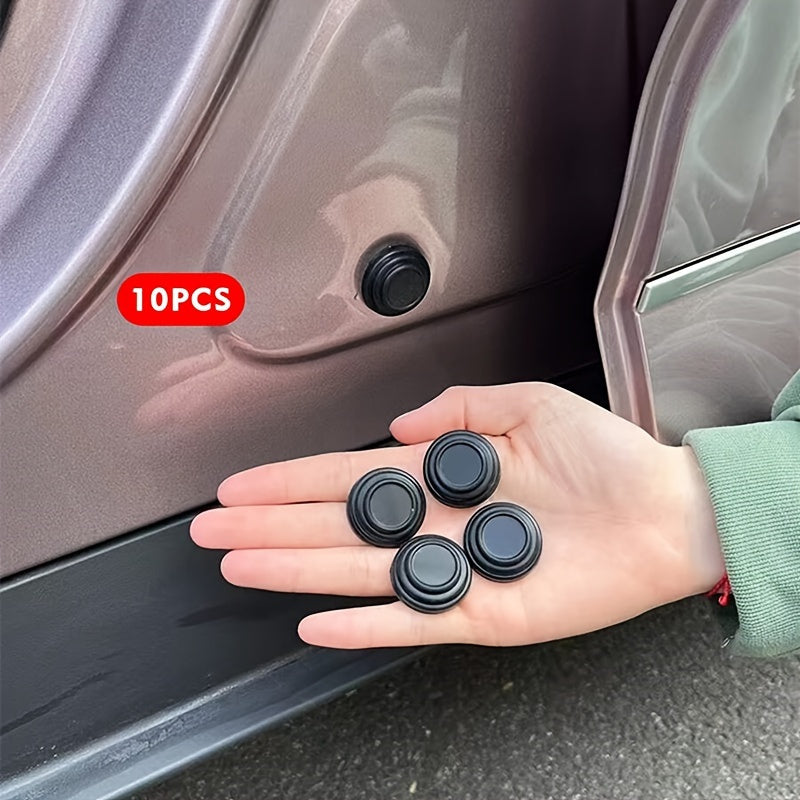 10-Pack Silicone Car Door Seal Pads Noise Reduction Vibration Damping Shock Absorption
