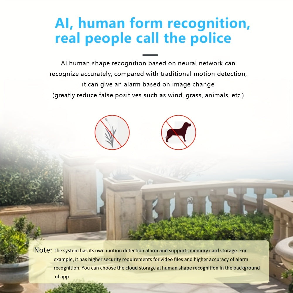 WiFi Security Camera with Motion Detection Night Vision USB Powered for Home Office Surveillance