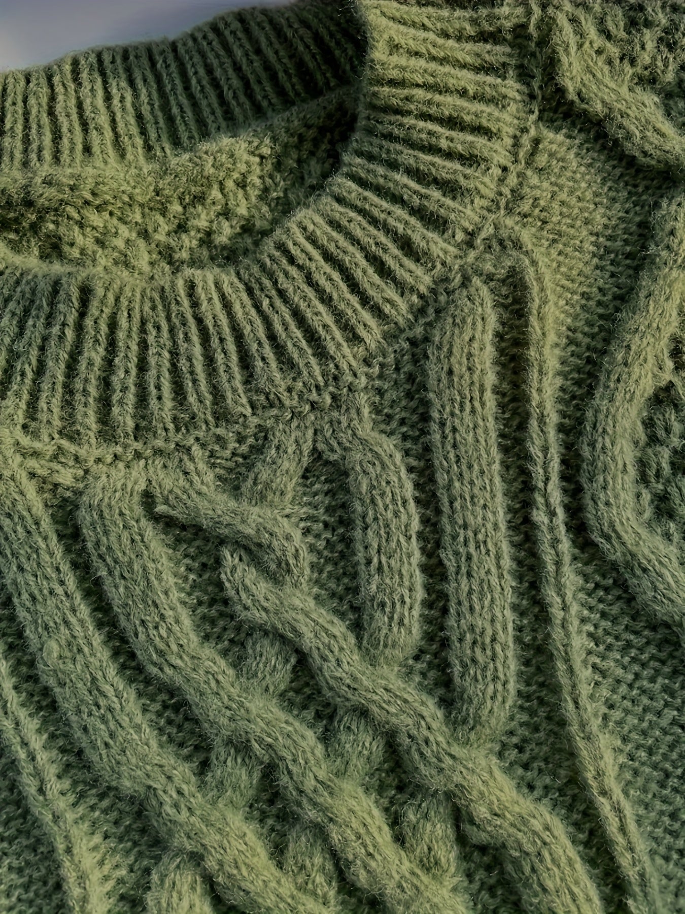 Plus Size Cable Knit Crew Neck Sweater Women Long Sleeve Fall Winter