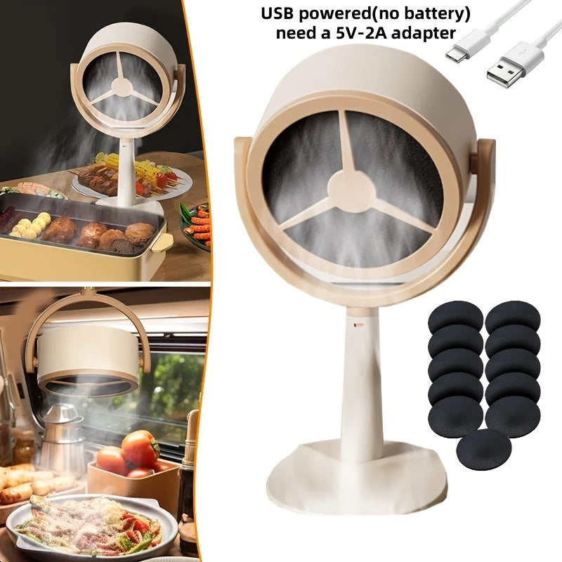 Portable USB Range Hood Smoke Purifier for Indoor Cooking and Barbecue