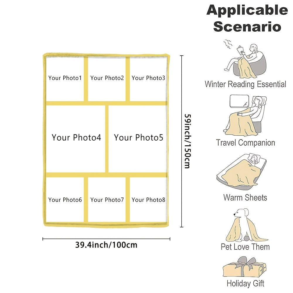 Индивидуальное фланелевое одеяло с фотографией, мягкое теплое одеяло с памятью для пар, семей, дивана, кровати, кемпинга