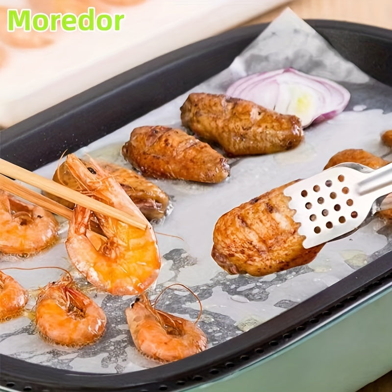 2333 BBQ Бумага 22.86x33.02 см, 50/100/200 шт., предварительно нарезанная антипригарная пергаментная бумага для выпечки, приготовления пищи, гриля, жарки и приготовления на пару - небелёная, подходит для большинства противней.