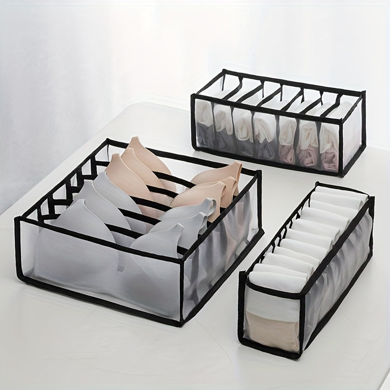 Foldable Underwear Drawer Organizer Storage Box for Closet Dividers Socks Bras