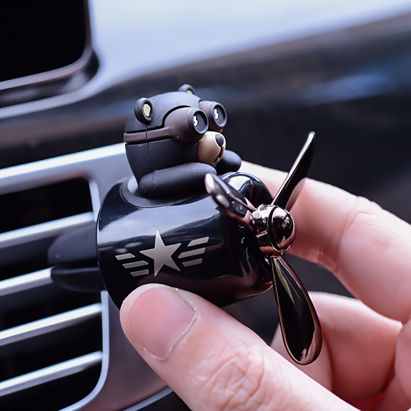 Avtomobil havo tozalovchi multfilm pilot avtomobil ventilyatori fan ijodiy parfyum bezak qora ayiqlar qizil fox