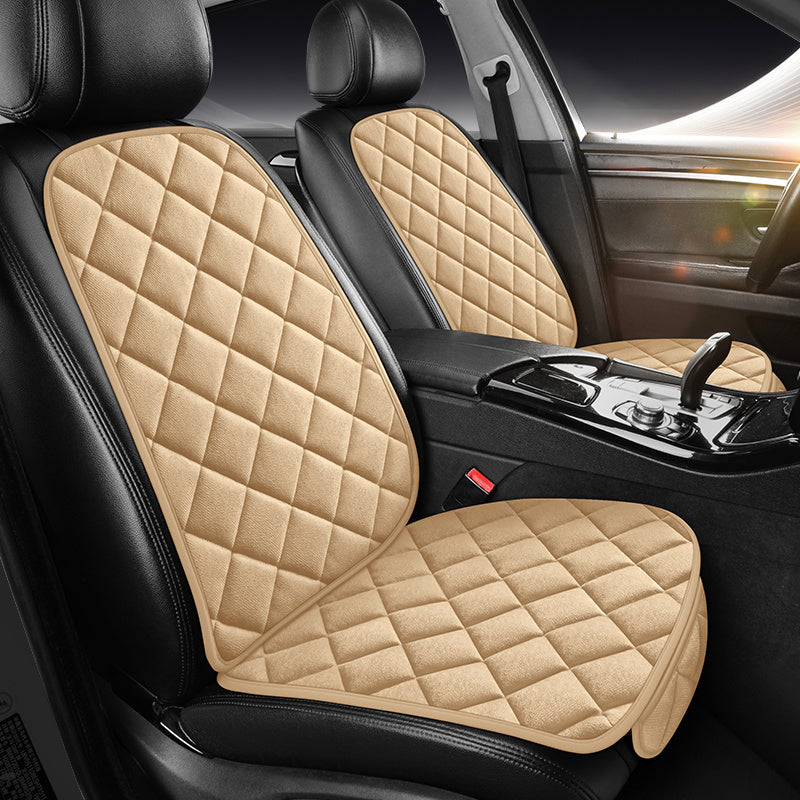 Black Plush Car Seat Cushion Front Seat Warm Comfortable All-Season