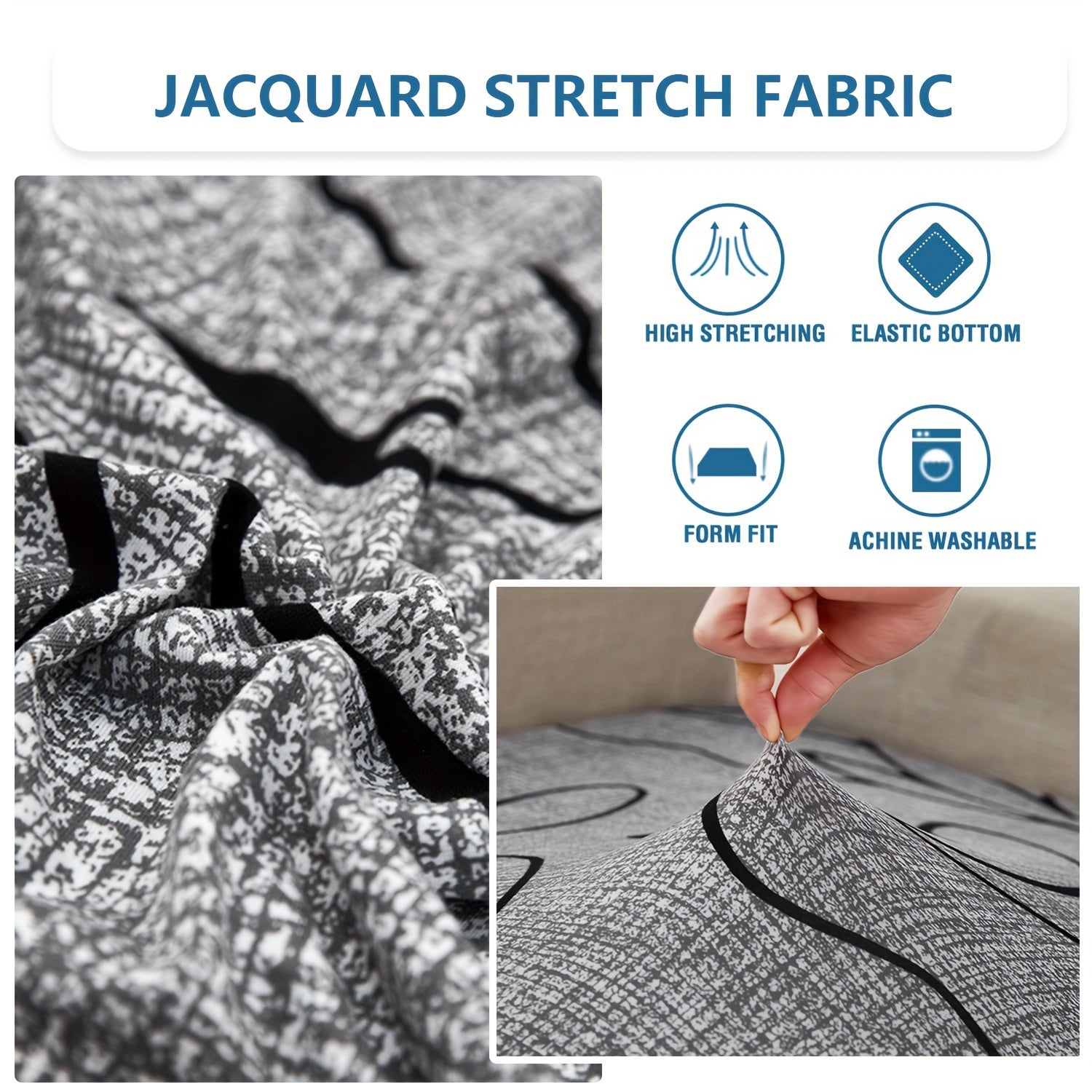 3-Piece Sofa Cover All-Season Dustproof Furniture Protector for Living Room