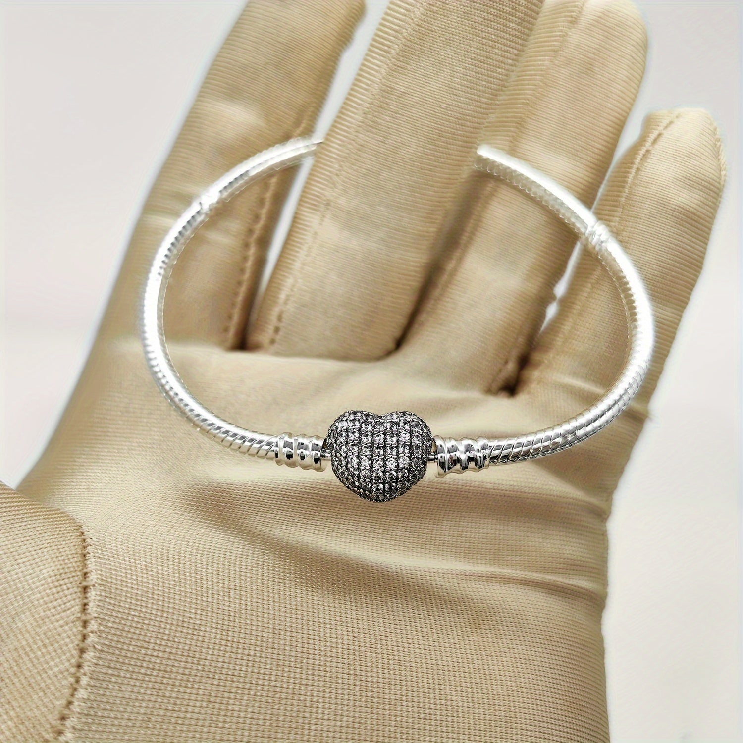 Pulseras para pareja con cierre de zirconia de doble cara y patrón de serpiente, regalo de joyería