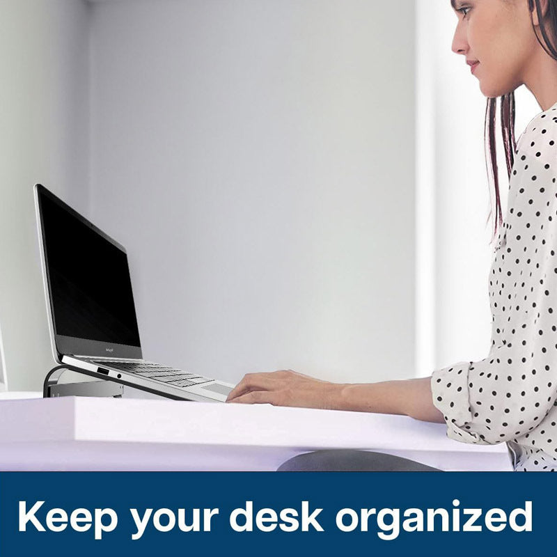 Soporte de aluminio moderno para portátil de oficina con refrigeración y portabilidad