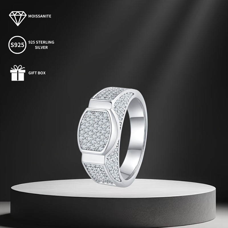 Moissanite Engagement Ring 0.96ct Sterling Silver Wedding Jewelry Understated Elegant