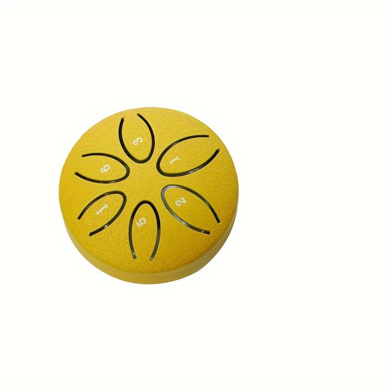 Mini tambor de lengua de acero de 7.62cm de acero al carbono portátil para principiantes con mazos y libro de música