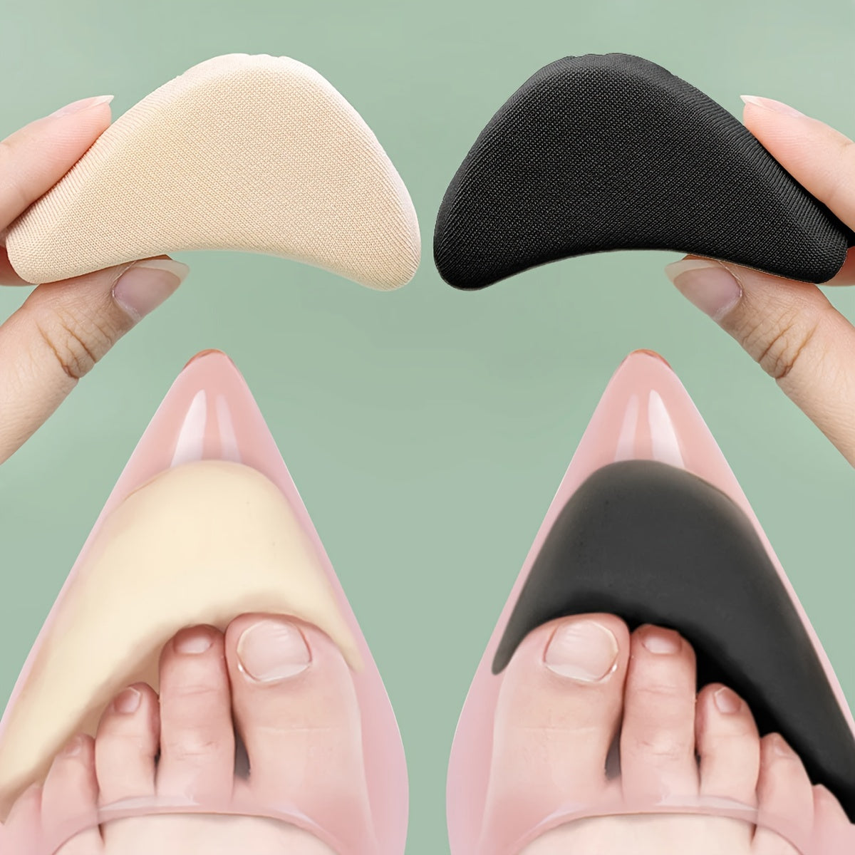 Women Sponge Front Foot Inserts for High Heels Pain Relief Size Reduction