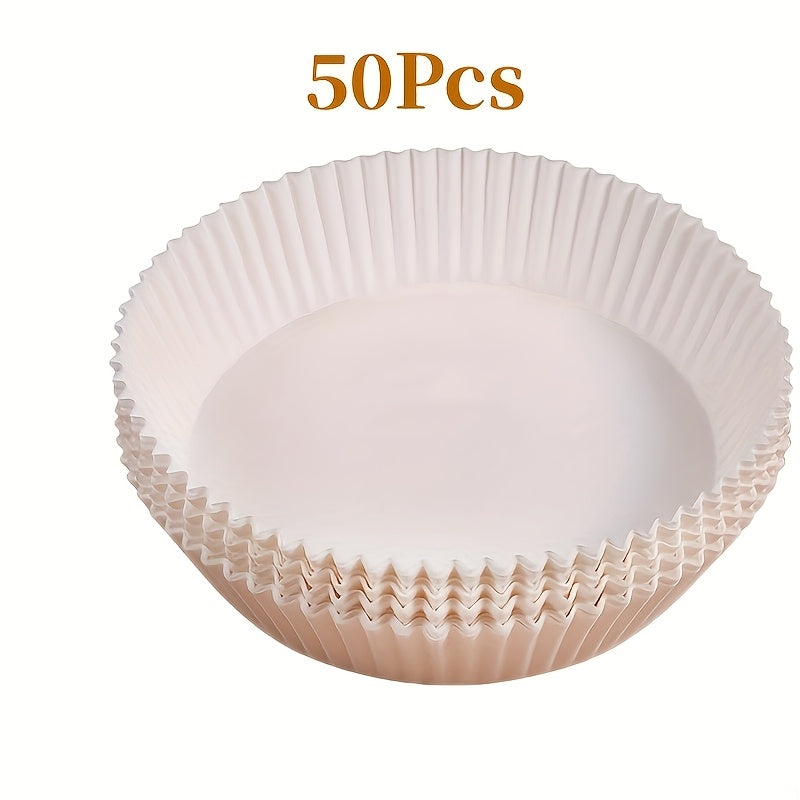 Paquete de 50/100 papeles de horno antiadherentes para hornear en freidora de aire
