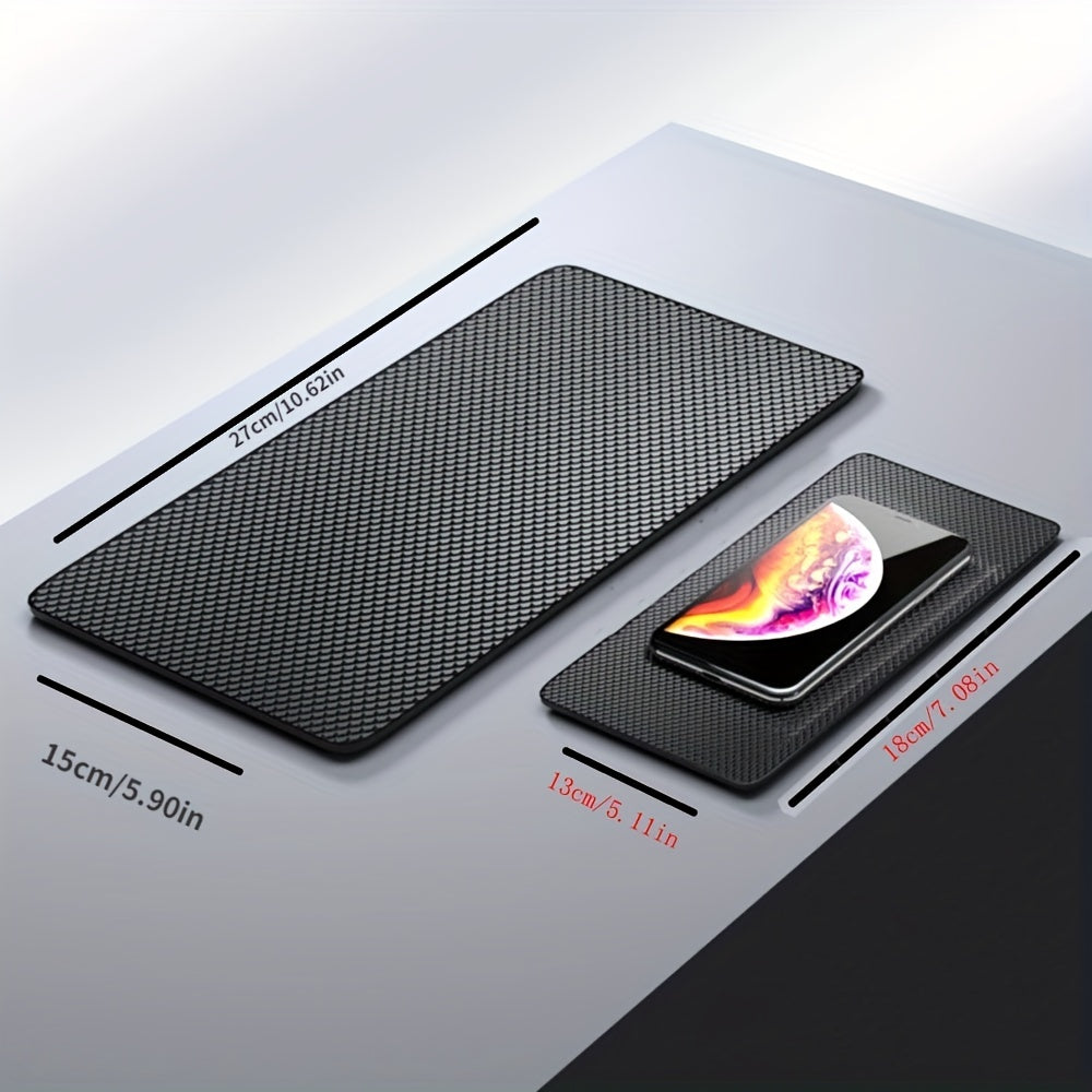 Car Interior Anti-Slip PVC Mat 27x15cm Phone Glasses Holder Adhesive Pad