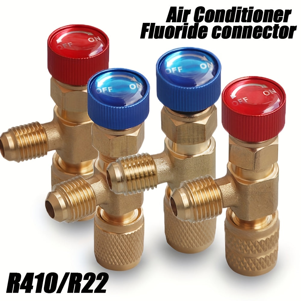 Air Conditioning Fluoride Safety Valve 1/4 Inch Brass R410A R22 Refrigerant Easy Installation