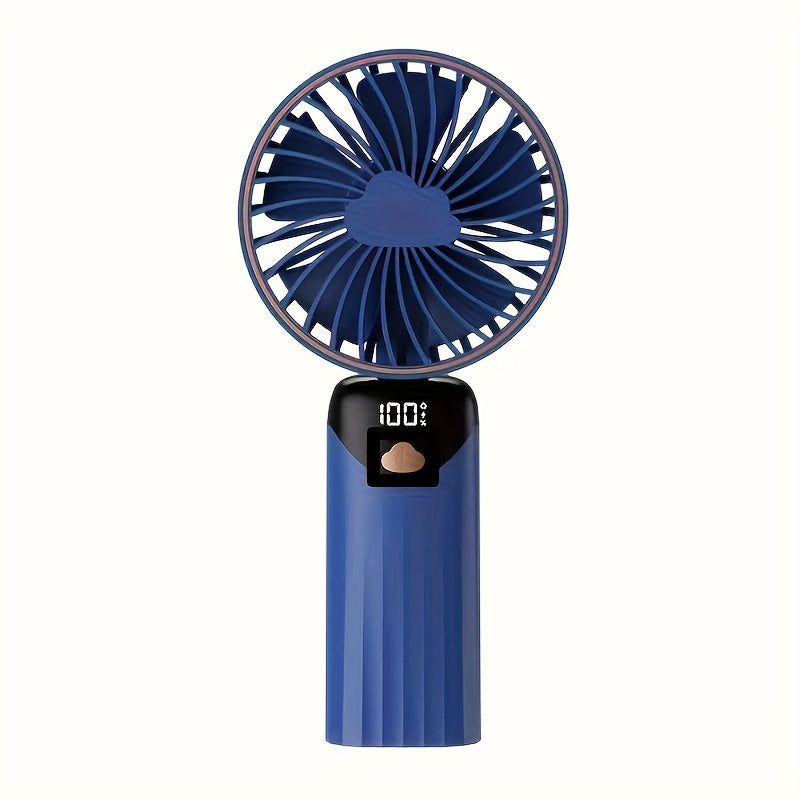 Rechargeable Wearable Fan with 5 Cooling Levels, Foldable, Portable for Travel and Home