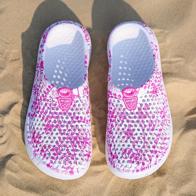 Yigitlar uchun tasodifiy bog' hovuzlari, yulduzli osmon va gul bosilgan, sirpanmaydigan EVA qulay ochiq kiyimlari