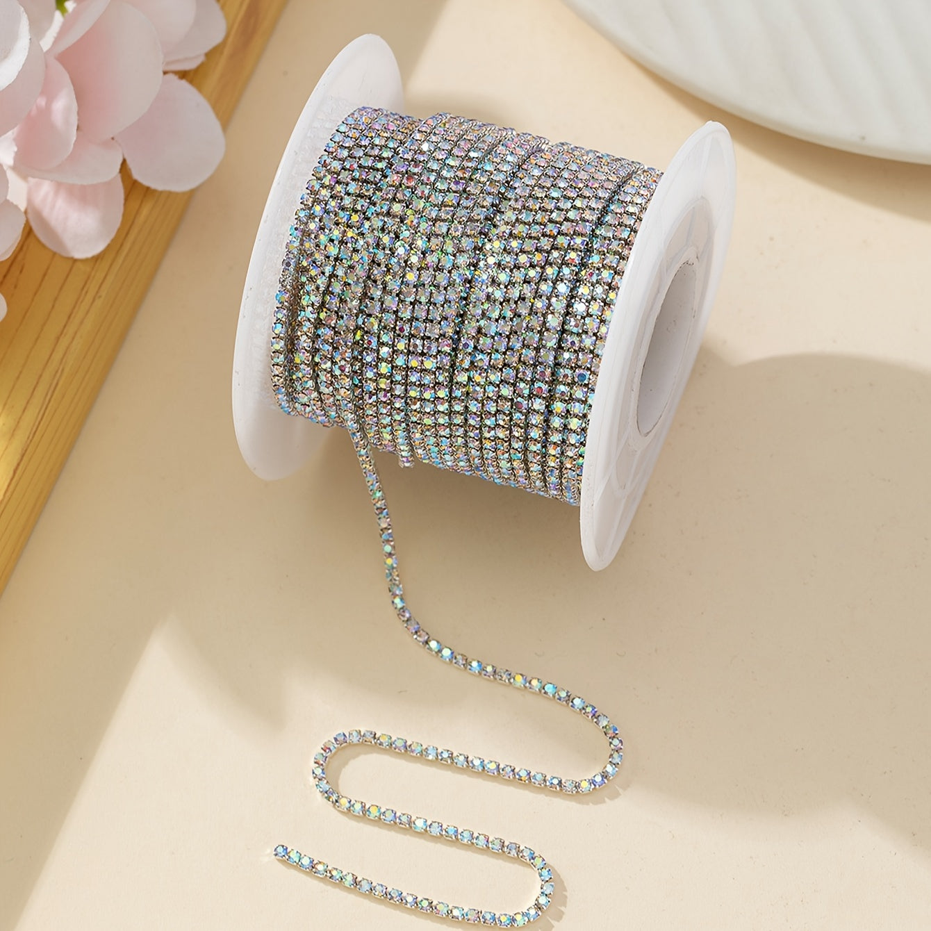 400cm Suv burg'ulash zanjiri, tirnoq san'ati uchun, super chaqnashli, professional foydalanish