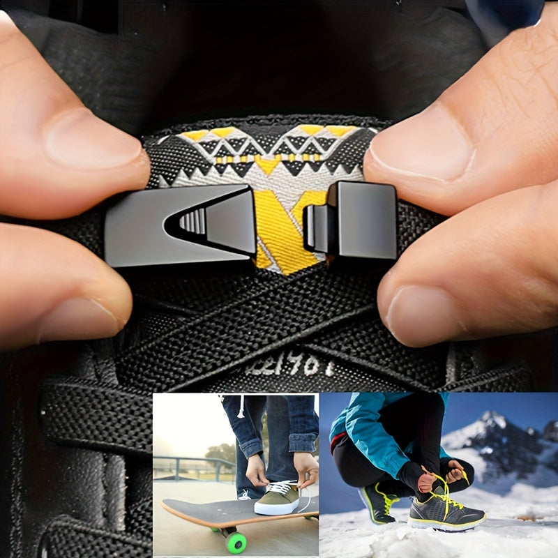 Unisex Metal Shoe Buckles 8 Pack Quick-Release No-Tie Clips Adjustable