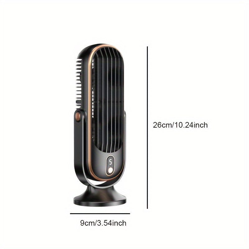 Wireless USB Rechargeable Desktop Mini Fan with 5-Speed Adjustment for Indoor and Outdoor Use