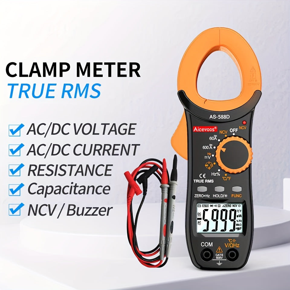 Digital Clamp Meter Multimeter 6000 Counts AC/DC Current True RMS Auto Range