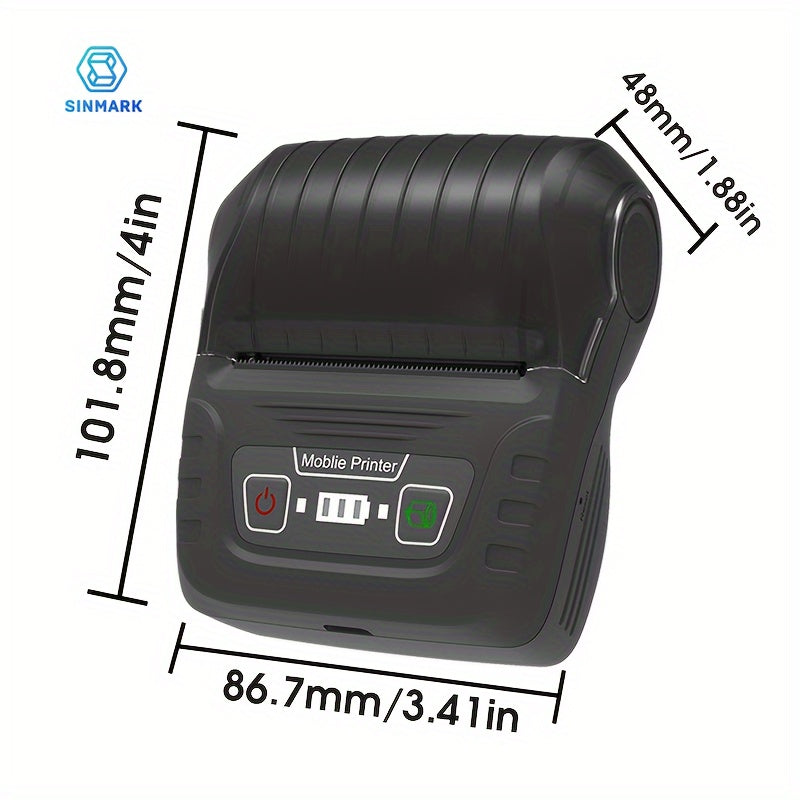 Portable Thermal Label Maker Printer with Rechargeable Battery and Wireless Connectivity