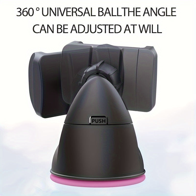 Soporte universal para coche para teléfono, rotación de 360°, fuerte succión, compatible con smartphones