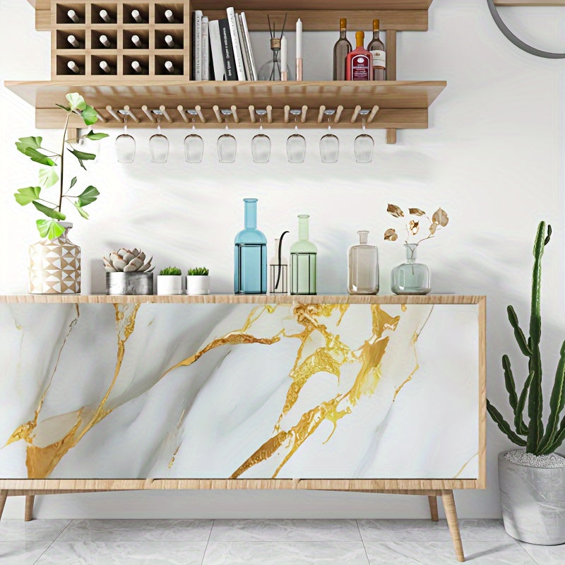 Marble Self-Adhesive Wallpaper Waterproof Removable Decorative Wall Covering for Bathroom Countertops