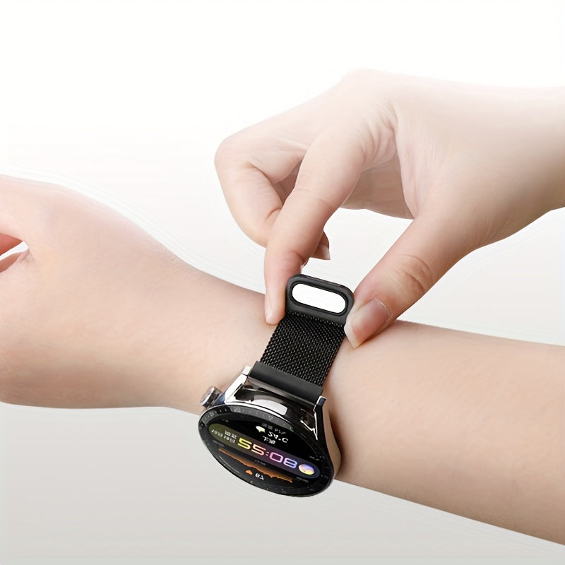 Stainless Steel Watch Band for Galaxy Watch 5/4/3 41mm Soft Loop Magnetic Mesh Strap