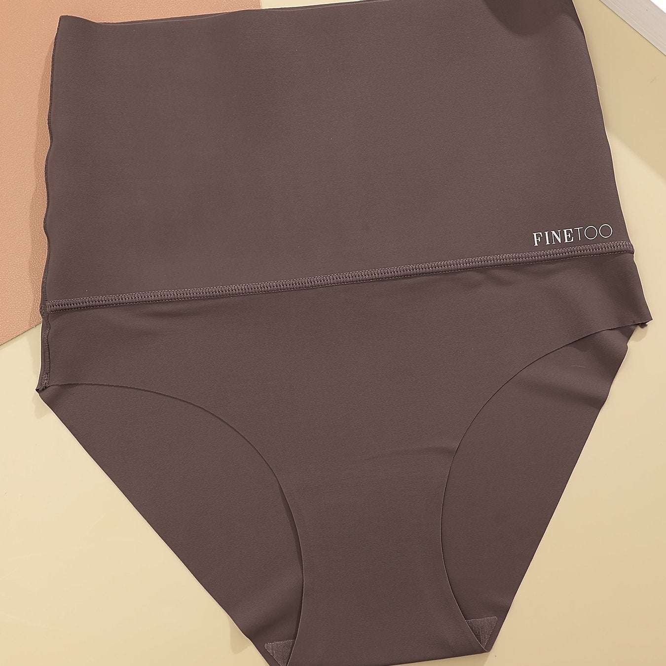 Seamless High-Waisted Bikini Panties for Women Nylon Stretch Comfort Solid