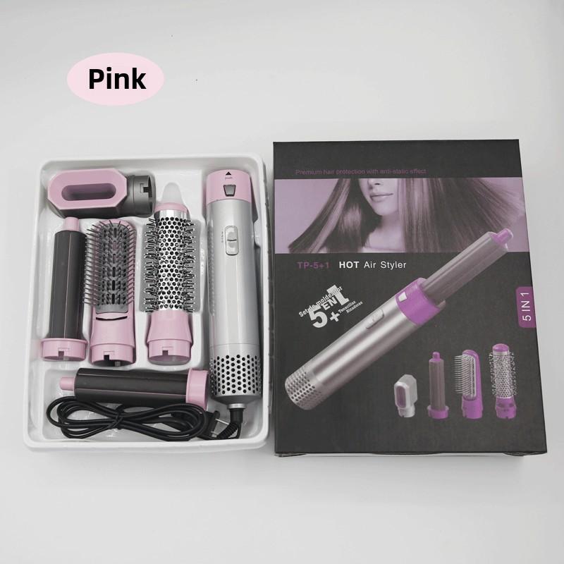 Five-in-One Aluminum Alloy Hair Styling Tool with Dryer Curling Iron Straightener