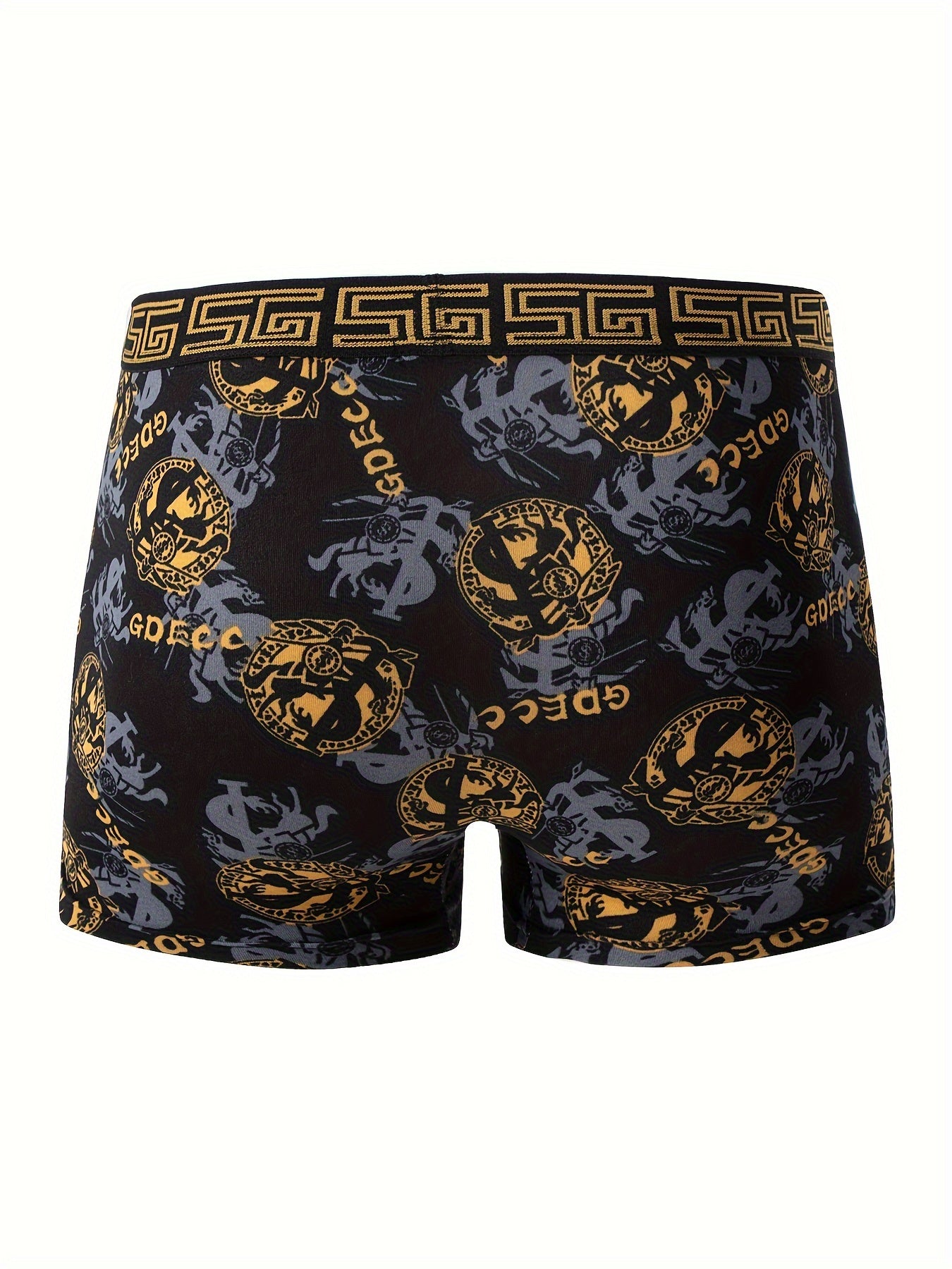 Men's Boxer Briefs Pack of 10 Breathable Polyester Stretch with Print