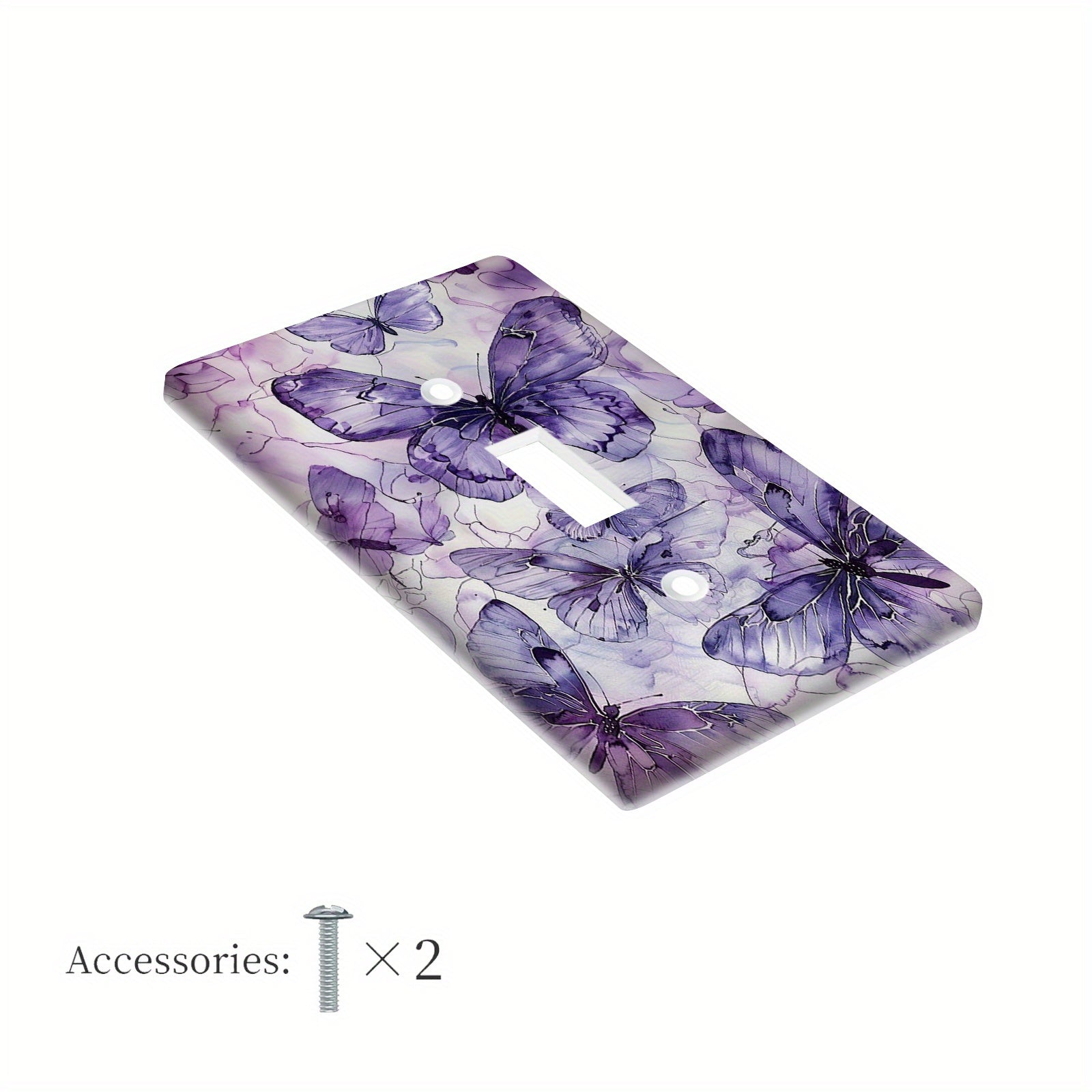 Purple Butterfly Light Switch Cover for Bathroom and Bedroom Easy to Install