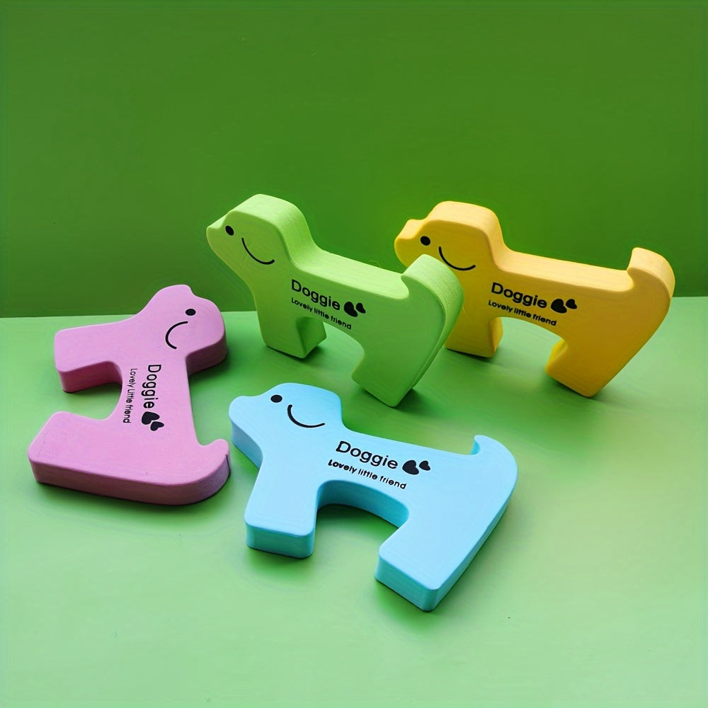Set of 2 Animal Door Stoppers with Thick Sponge, Anti-Pinch Safety, Windproof