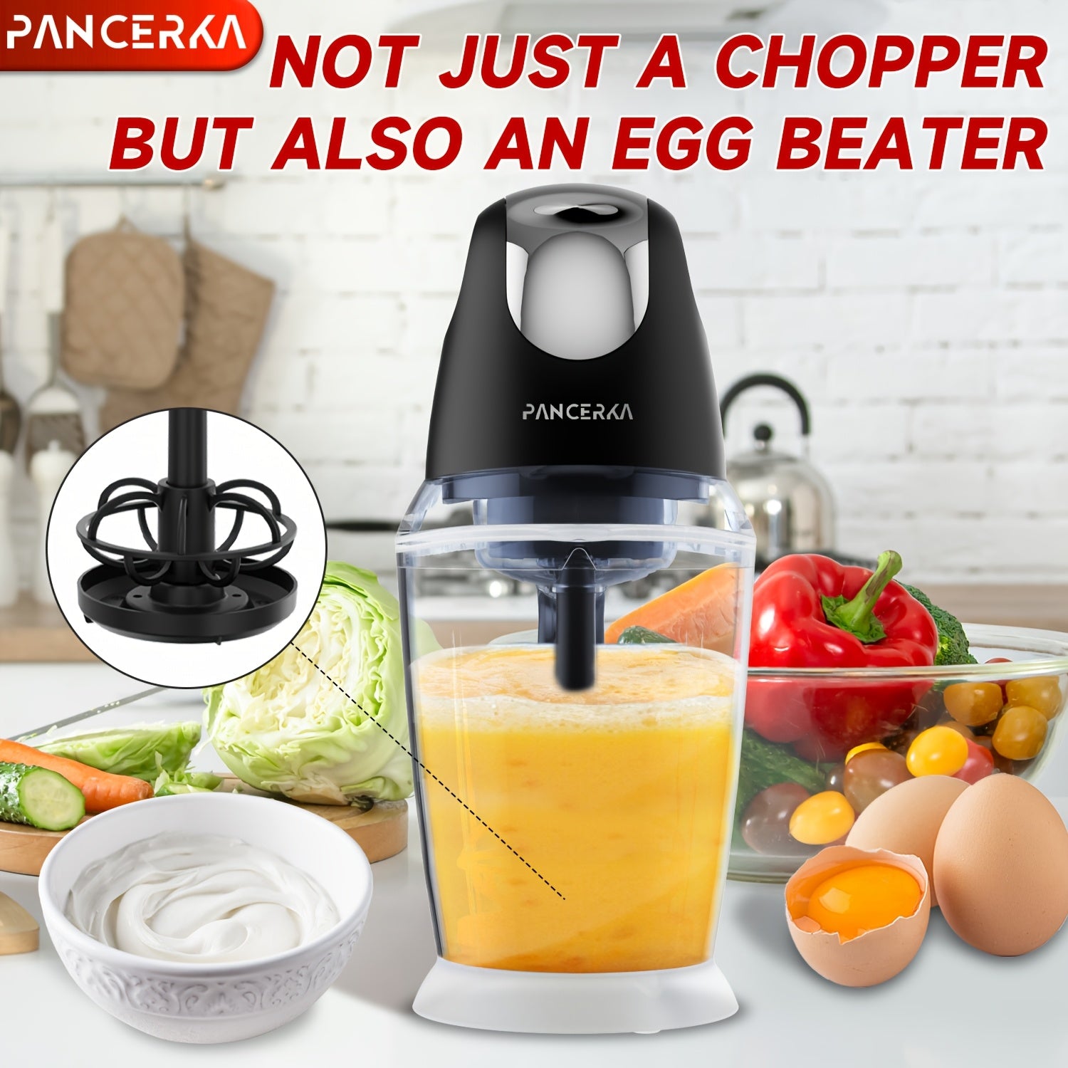 Food Processor 1500ml High-Speed Motor 28000 RPM Plastic Body European Plug