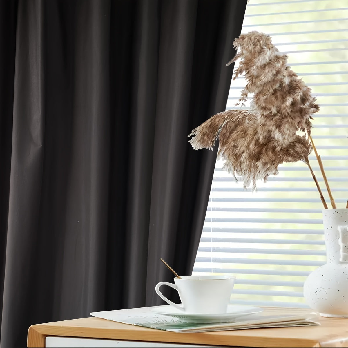 Cortinas insonorizadas con aislamiento blackout, juego de 2 piezas para dormitorio, oficina, sala de estar