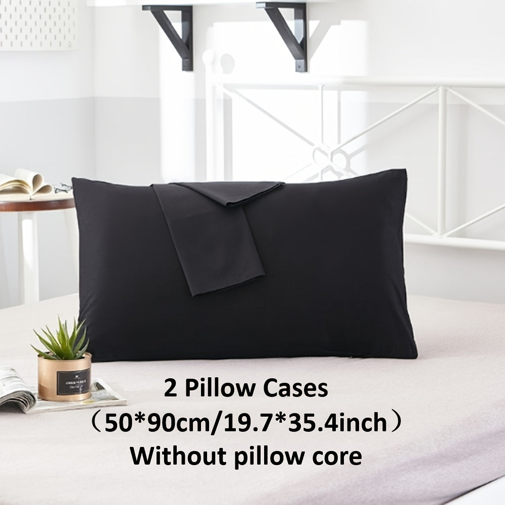 Polyester Pillowcases Set for Bedroom Breathable Soft Skin-Friendly