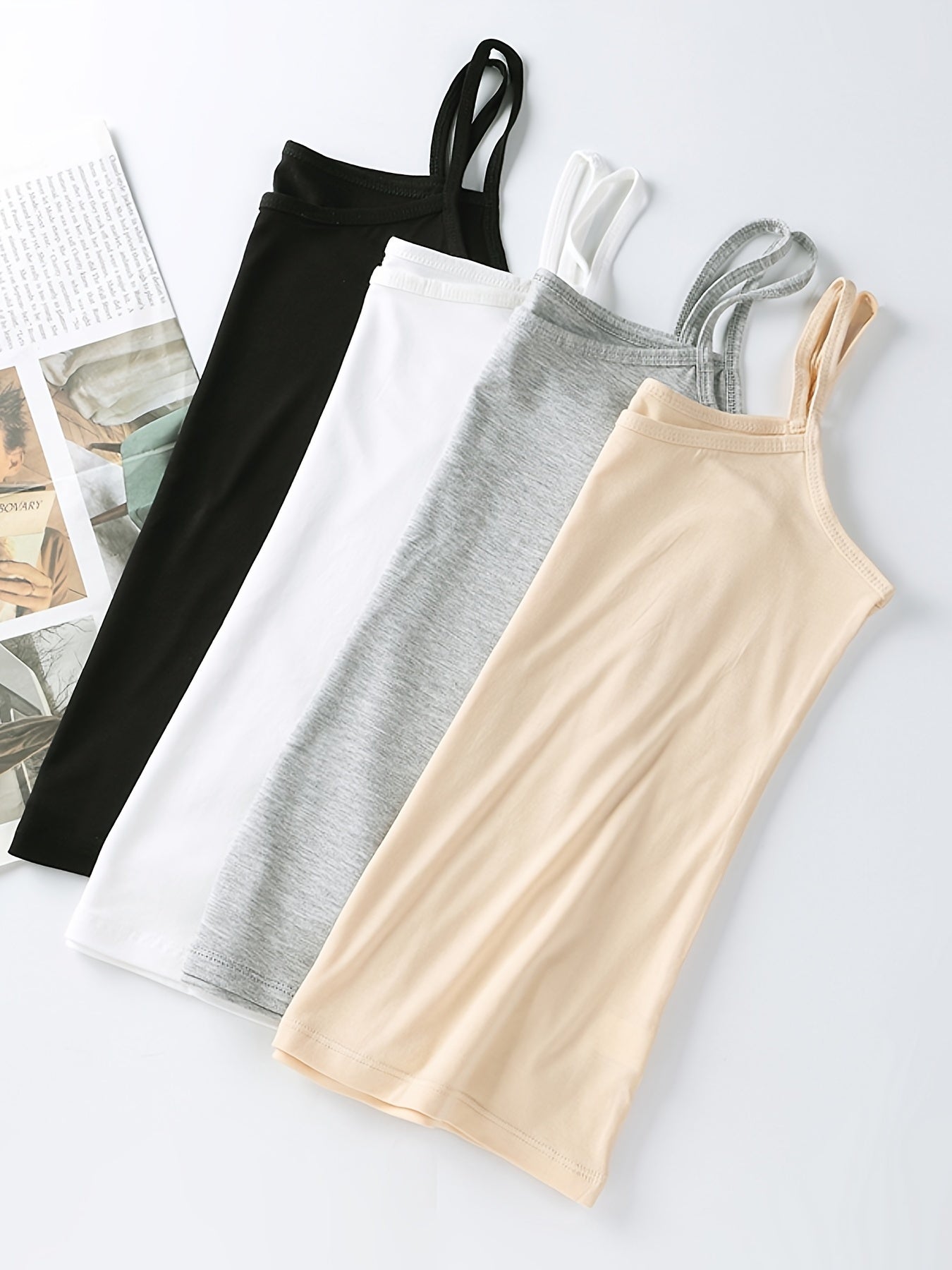 Women's Cotton Bralette Vest Set for Home Wear 4-Piece