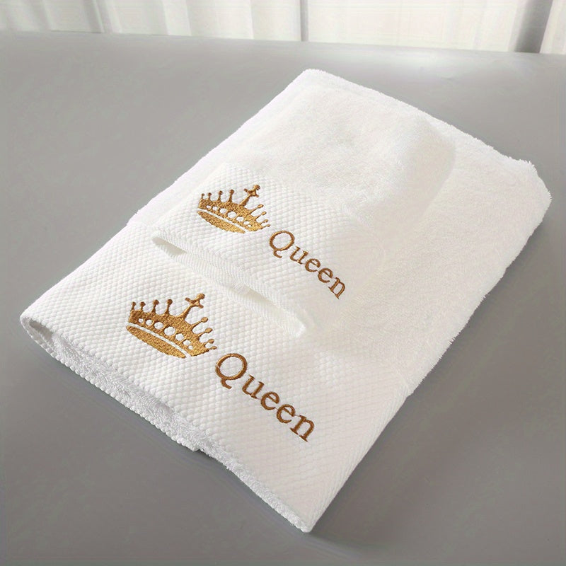 Cotton Bath Towels Soft Absorbent Embroidered for Household and Hotel Use