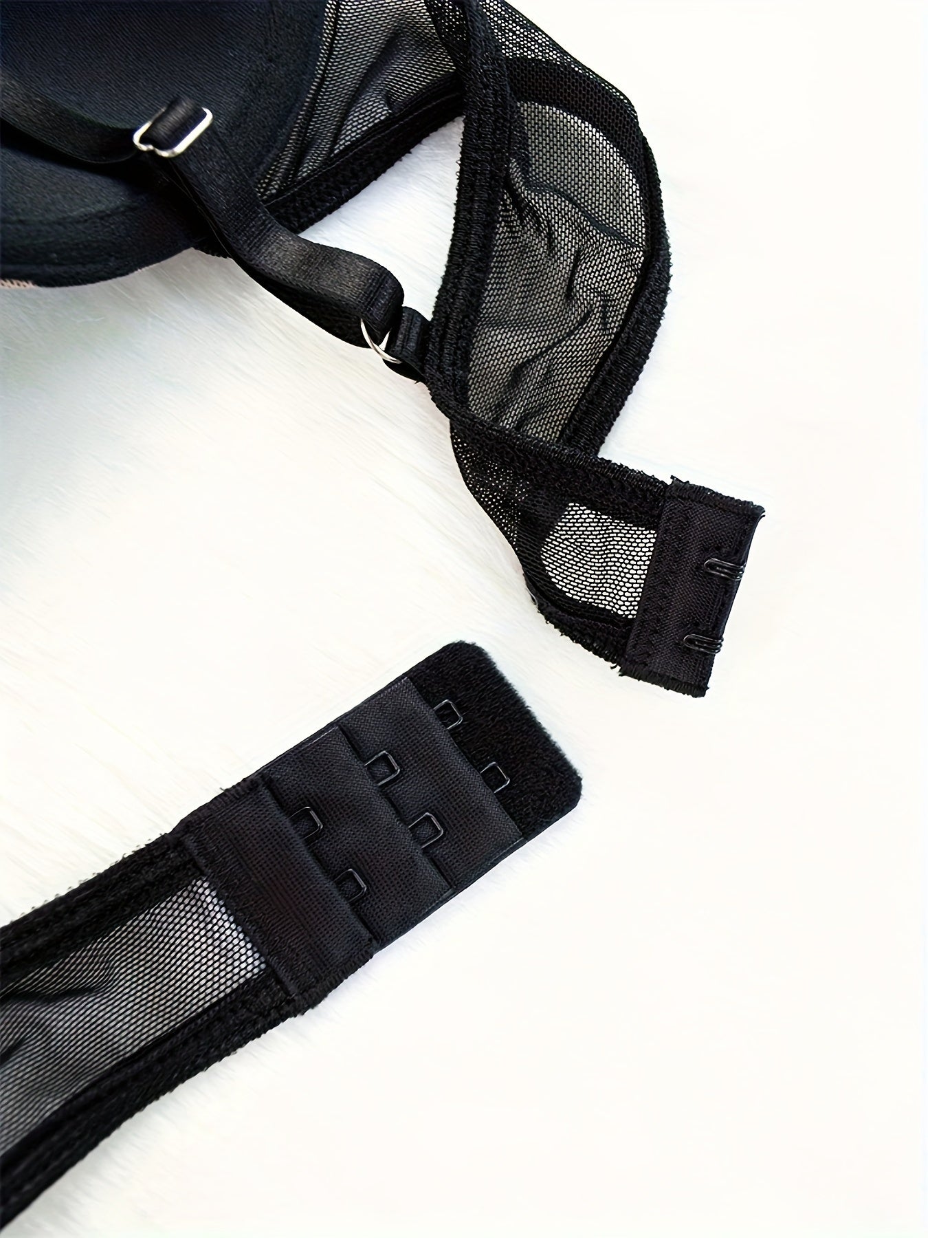 Leopard Print Lingerie Set Lace Bra and Triangle Panties with Steel Ring