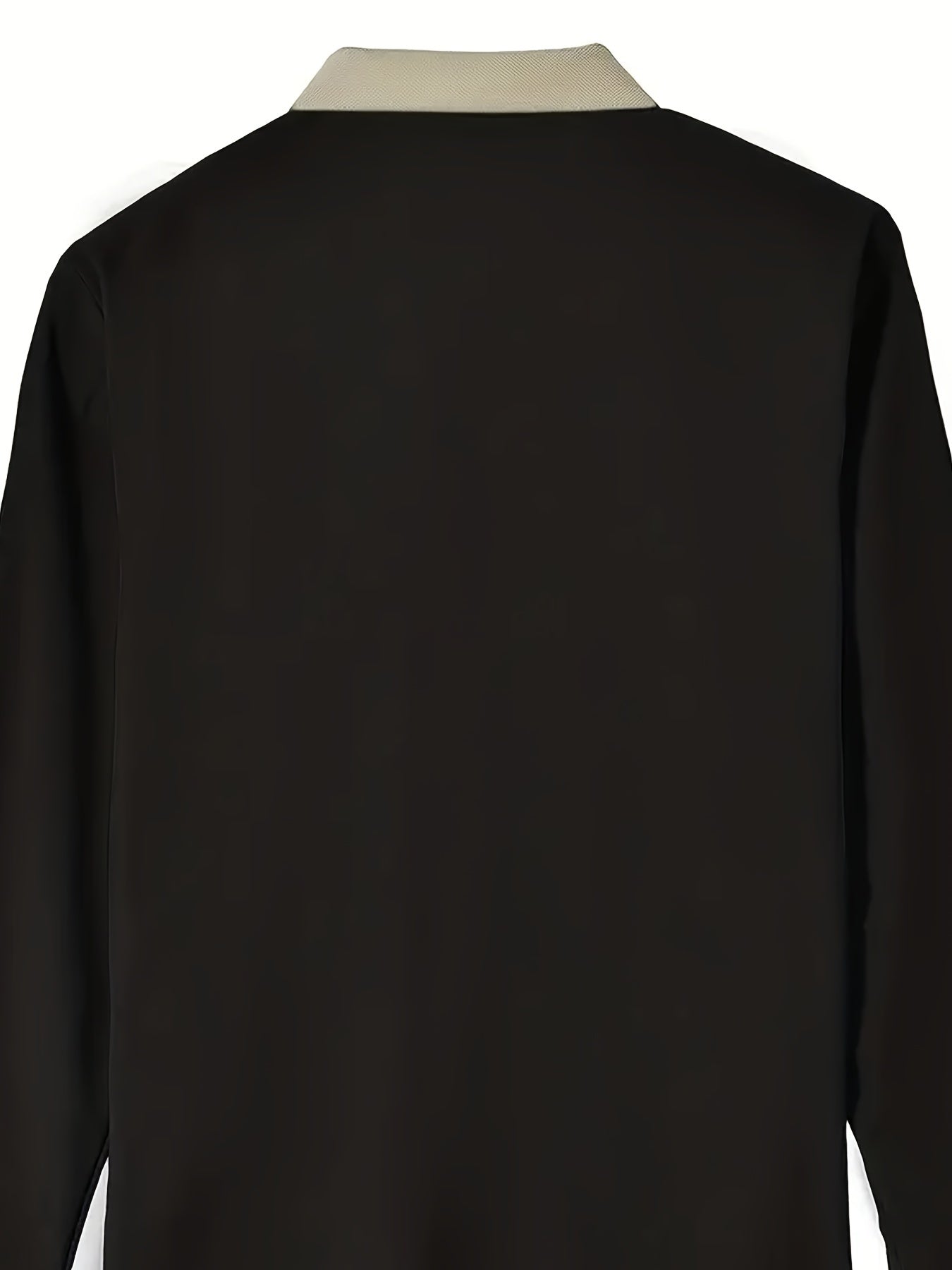 Men's Long Sleeve Golf Shirt with Embroidered Logo Collar Polyester Knit Medium Stretch Regular Fit Fall Collection