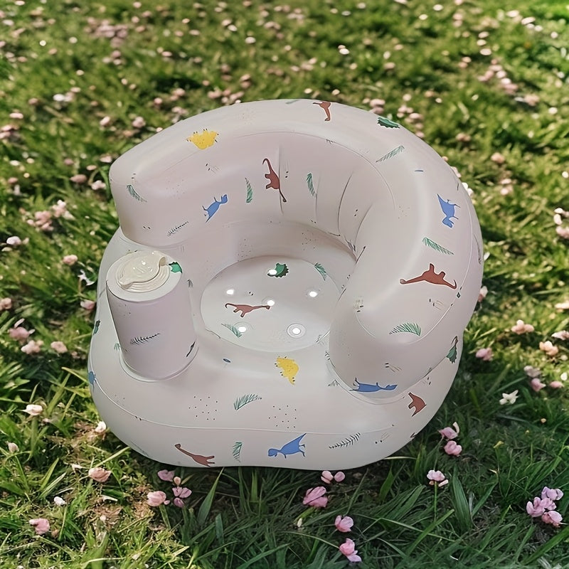 Inflatable Infant Seat for 3-36 Months with Built-In Air Pump and Back Support