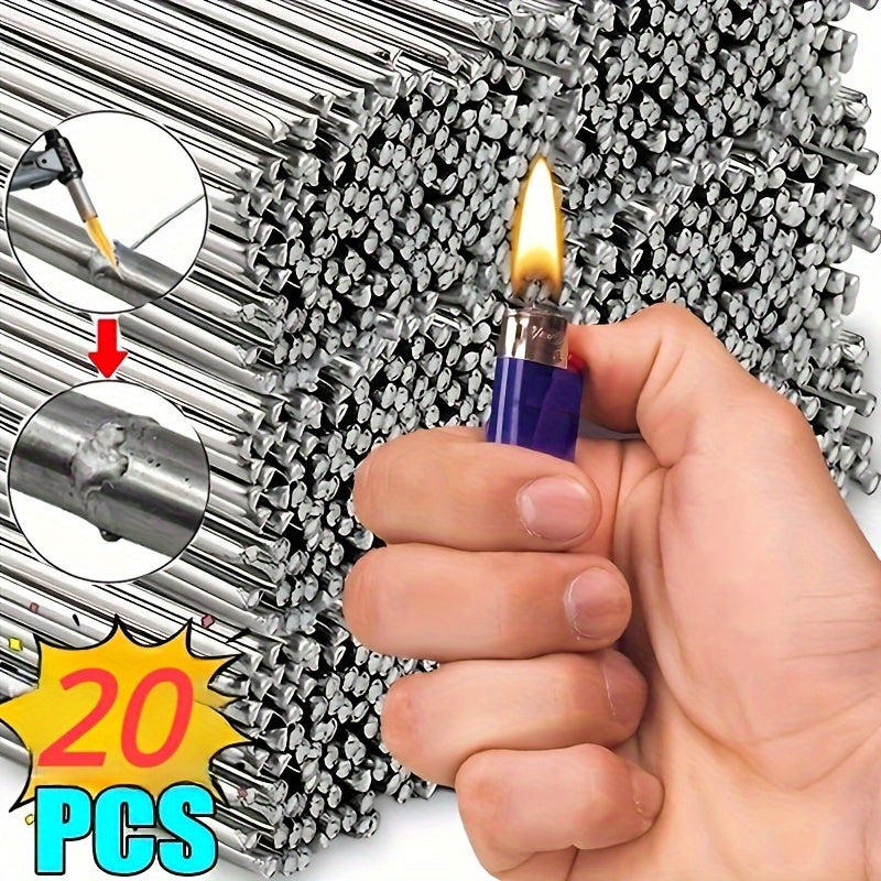 20 piezas de alambre de soldadura de aluminio de baja temperatura, adecuado para reparaciones en el hogar