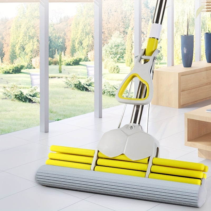Stainless Steel Handle Sponge Roller Mop 38cm for Floor Cleaning
